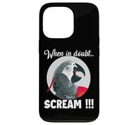 Custodia per iPhone 13 Pro Pappagallo grigio africano Meme T, divertente pappagallo