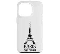 Custodia per iPhone 13 Pro Paris Mon Amour - Torre Eiffel Grafica Artistica a Pennello