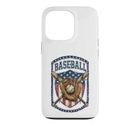 Custodia per iPhone 13 Pro Patriotic Baseball Glove USA Flag Vintage Graphic