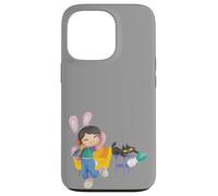 Custodia per iPhone 13 Pro Paul Frank Bunny Girl E Mika Il Gatto A Casa