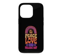 Custodia per iPhone 13 Pro Peace Love e rap melodico Bohemian Rainbow