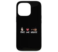 Custodia per iPhone 13 Pro Peace Love Ukulele Musicisti Divertenti Ukulele Per Un Uke Giocatore