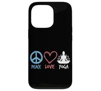 Custodia per iPhone 13 Pro Peace Love Yoga Meditazione Zen Retro Lotus