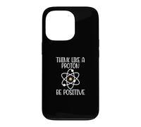 Custodia per iPhone 13 Pro Pensa come un protone sii positivo divertente scienza chimica atomica