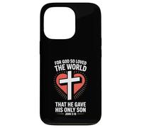 Custodia per iPhone 13 Pro Per Dio così amato il mondo Giovanni 3:16 Scrittura