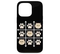 Custodia per iPhone 13 Pro Persian Cat Paws Grid Game