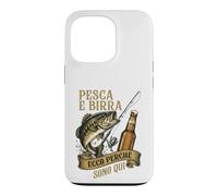 Custodia per iPhone 13 Pro Pesca e birra Ecco perché sono qui vintage