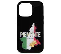 Custodia per iPhone 13 Pro Piemonte Italia Retro Regione Mappa Vintage Pasta Souvenir