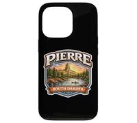 Custodia per iPhone 13 Pro Pierre South Dakota Souvenir Città Stato Capitale Vintage