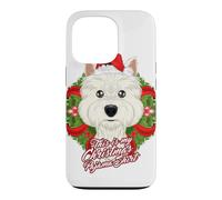 Custodia per iPhone 13 Pro Pigiama con scritta "This Is My Christmas", West Highland Terrier
