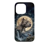 Custodia per iPhone 13 Pro Pitbull con Luna - cani