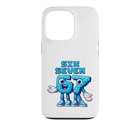 Custodia per iPhone 13 Pro Pixel Six Seven Numbers Stile di gioco retrò