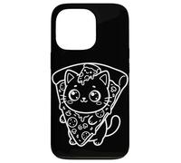 Custodia per iPhone 13 Pro Pizza Gatto Kawaii