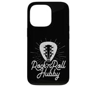 Custodia per iPhone 13 Pro Plettro per chitarra con logo Rock And Roll Hubby
