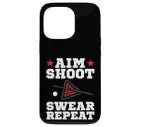 Custodia per iPhone 13 Pro Pool Playing Aim Shoot Swear Repeat Pool Playing Billiards