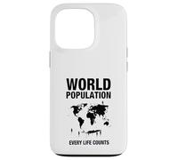 Custodia per iPhone 13 Pro Popolazione mondiale ogni vita conta