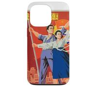 Custodia per iPhone 13 Pro Poster di propaganda della Corea del Nord, divertente