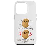 Custodia per iPhone 13 Pro Potato Is Not Okay Funny Potato Joke Meme Vegetable Potating