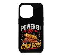 Custodia per iPhone 13 Pro Powered By Funny Corn Dogs Saying Humor Joke Gag