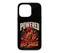 Custodia per iPhone 13 Pro Powered By Hot Sauce Funny Hot Sauce Saying Humor Joke Gag