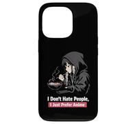 Custodia per iPhone 13 Pro Preferisco Anime Antisociale Anime Ragazza Ramen Amante