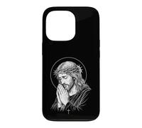 Custodia per iPhone 13 Pro Pregare Gesù Graphic Design per gli amanti della Chiesa Fede