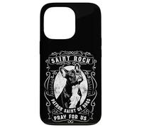 Custodia per iPhone 13 Pro Preghiera cattolica del santo patrono dei cani Bulldog francese di San Rocco