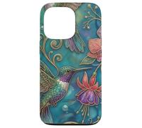 Custodia per iPhone 13 Pro Pretty Hummingbird Bird Floral Ornate Art
