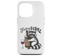 Custodia per iPhone 13 Pro Procione selvatico che tiene il succo fantasia