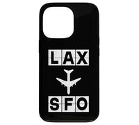 Custodia per iPhone 13 Pro Progettazione del codice di viaggio del percorso dell'aereo LAX SFO