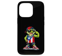 Custodia per iPhone 13 Pro Progetto grafico Ojo Watchful National Frog Puerto Rico Pride
