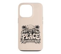 Custodia per iPhone 13 Pro Proteggere la mia pace Nessun dramma Retro Umorismo indisturbato