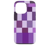 Custodia per iPhone 13 Pro Purple Color Block Checkered Checker Abstract Checkerboard
