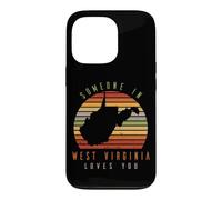 Custodia per iPhone 13 Pro Qualcuno in West Virginia ama voi Vintage State Retro