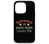 Custodia per iPhone 13 Pro Qualcuno nel Rhode Island mi ama Retro Stati Uniti d'America