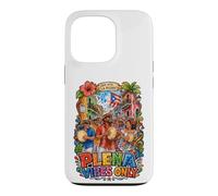 Custodia per iPhone 13 Pro ¡Que Viva La Plena! Plena Vibes Only Musica portoricana