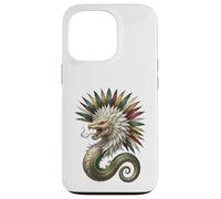 Custodia per iPhone 13 Pro Quetzalcoatl Serpente Piumato Mitologia azteca Arte Messico