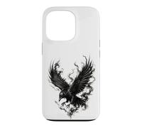 Custodia per iPhone 13 Pro Raven Smoke Wings Gothic Dark Bird Crow Black Per donne uomini