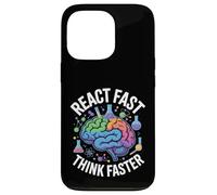 Custodia per iPhone 13 Pro React Fast Think Più Veloce Science Brain Design