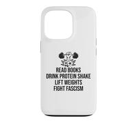 Custodia per iPhone 13 Pro Read Books Drink Protein Shake Lift Weights Fight Fascism