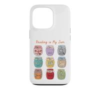 Custodia per iPhone 13 Pro Reading is My Jam Bookworm Generi letterari Vasetti