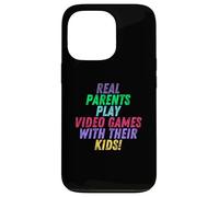 Custodia per iPhone 13 Pro Real Parents Play Video Games With Their Kids Gamer Mom Dad