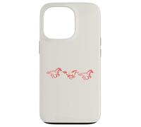Custodia per iPhone 13 Pro Red Horses Fire Horse Running Western Estetic Graphic