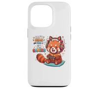 Custodia per iPhone 13 Pro Red Panda Gaming Can't Hear You I'm Gaming Red Panda