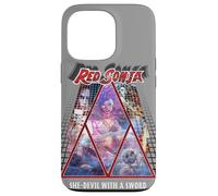 Custodia per iPhone 13 Pro Red Sonja Poster Synthwave Redhead Epic Cyberpunk anni '80 retrò