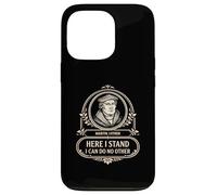Custodia per iPhone 13 Pro Reformed Theology Martin Lutero Here I Stand Citazione