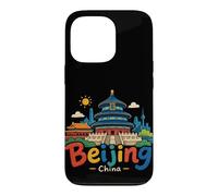 Custodia per iPhone 13 Pro Regalo disegnato a mano del punto di riferimento del souvenir di viaggio di Pechino Cina