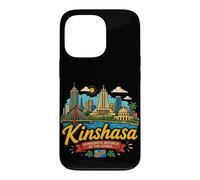 Custodia per iPhone 13 Pro Regalo disegnato a mano Kinshasa DR Congo viaggio souvenir punto di riferimento