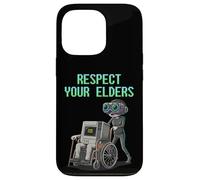 Custodia per iPhone 13 Pro Respect Your Elders Retro Computer Gamer Girl Fun VR Gaming