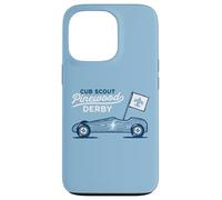Custodia per iPhone 13 Pro Retro Pinewood Derby Cub Scouts Racer Race Car Logo